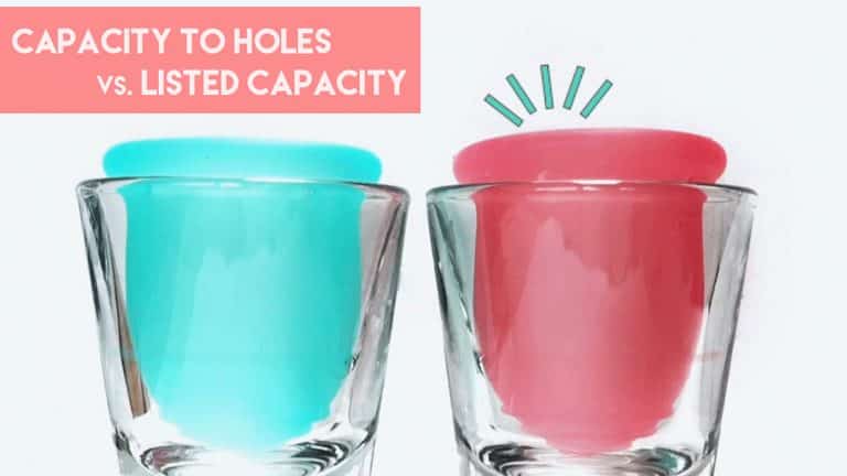 Capacity to Holes Menstrual Cup PACII